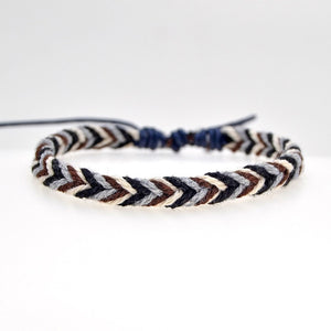 Handmade Vintage Rope Charm Bracelet For Women Men Brown Adjustable String Bracelet Jewelry