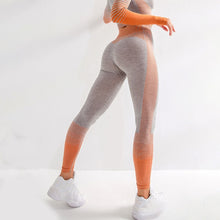 Load image into Gallery viewer, NORMOV Fashion Striped Patchwork Women Leggings Fitness High Waist Push Up Ankle Length Spandex Leggin Casual Seamless Leggings
