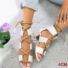 Load image into Gallery viewer, Women Sandals 2019 Women Heels Shoes For Gladiator Sandals Women High Heels Summer Shoes Woman Lace Up Peep Toe Chaussures Femme
