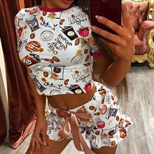 Load image into Gallery viewer, Sleepwear Party Suit Summer Casual Crop
