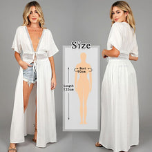 Load image into Gallery viewer, Bikini Cover-up Kimono Cardigan Sexy Hollow Out Summer Dress

