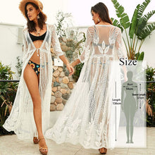 Load image into Gallery viewer, Bikini Cover-up Kimono Cardigan Sexy Hollow Out Summer Dress
