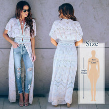 Load image into Gallery viewer, Bikini Cover-up Kimono Cardigan Sexy Hollow Out Summer Dress
