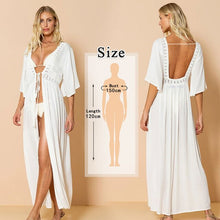 Load image into Gallery viewer, Bikini Cover-up Kimono Cardigan Sexy Hollow Out Summer Dress
