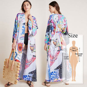 Bikini Cover-up Kimono Cardigan Sexy Hollow Out Summer Dress