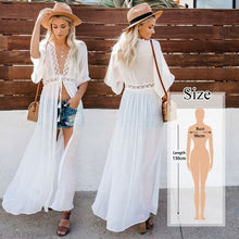 Load image into Gallery viewer, Bikini Cover-up Kimono Cardigan Sexy Hollow Out Summer Dress
