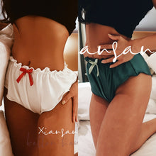 Load image into Gallery viewer, Women Silk Satin Sexy Flowers home pants Floral solid Underwear lounge wear sleep shorts S-XXXL green
