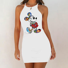 Load image into Gallery viewer, Cartoon Mouse Print Night Dress 2020 New Women Nightgown Slim Pack Hip Sleeveless Sleepshirts Nightdress Sexy Nightie Sleepwear
