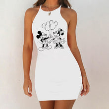 Load image into Gallery viewer, Cartoon Mouse Print Night Dress 2020 New Women Nightgown Slim Pack Hip Sleeveless Sleepshirts Nightdress Sexy Nightie Sleepwear
