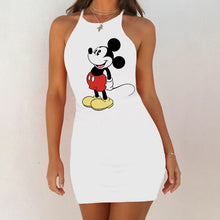 Load image into Gallery viewer, Cartoon Mouse Print Night Dress 2020 New Women Nightgown Slim Pack Hip Sleeveless Sleepshirts Nightdress Sexy Nightie Sleepwear
