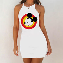 Load image into Gallery viewer, Cartoon Mouse Print Night Dress 2020 New Women Nightgown Slim Pack Hip Sleeveless Sleepshirts Nightdress Sexy Nightie Sleepwear
