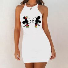 Load image into Gallery viewer, Cartoon Mouse Print Night Dress 2020 New Women Nightgown Slim Pack Hip Sleeveless Sleepshirts Nightdress Sexy Nightie Sleepwear
