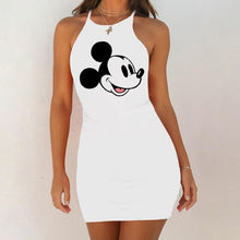 Load image into Gallery viewer, Cartoon Mouse Print Night Dress 2020 New Women Nightgown Slim Pack Hip Sleeveless Sleepshirts Nightdress Sexy Nightie Sleepwear
