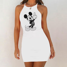 Load image into Gallery viewer, Cartoon Mouse Print Night Dress 2020 New Women Nightgown Slim Pack Hip Sleeveless Sleepshirts Nightdress Sexy Nightie Sleepwear
