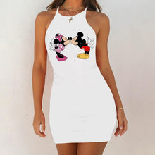 Load image into Gallery viewer, Cartoon Mouse Print Night Dress 2020 New Women Nightgown Slim Pack Hip Sleeveless Sleepshirts Nightdress Sexy Nightie Sleepwear
