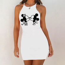 Load image into Gallery viewer, Cartoon Mouse Print Night Dress 2020 New Women Nightgown Slim Pack Hip Sleeveless Sleepshirts Nightdress Sexy Nightie Sleepwear
