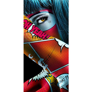 Graffiti Women Portrait Oil Painting Poster