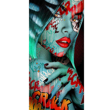 Load image into Gallery viewer, Graffiti Women Portrait Oil Painting Poster
