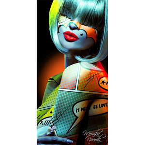 Graffiti Women Portrait Oil Painting Poster