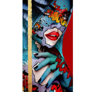 Graffiti Women Portrait Oil Painting Poster