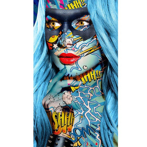 Graffiti Women Portrait Oil Painting Poster