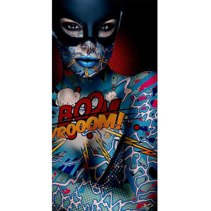 Graffiti Women Portrait Oil Painting Poster