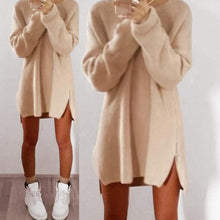 Load image into Gallery viewer, Sexy Solid Color Long Sleeve O Neck Sideway Mini Sweater
