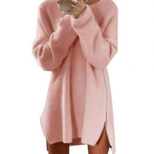 Load image into Gallery viewer, Sexy Solid Color Long Sleeve O Neck Sideway Mini Sweater
