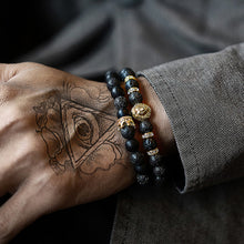 Load image into Gallery viewer, 2pcs/ Set Matte Lava Stone Bead Bracelet For Men Jewelry Gift
