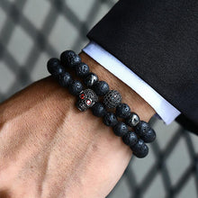 Load image into Gallery viewer, 2pcs/ Set Matte Lava Stone Bead Bracelet For Men Jewelry Gift
