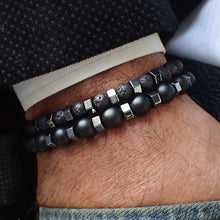 Load image into Gallery viewer, 2pcs/ Set Matte Lava Stone Bead Bracelet For Men Jewelry Gift
