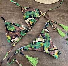 Load image into Gallery viewer, Women&#39;s Striped beach Floral Sexy Suits Low Waist Young Style

