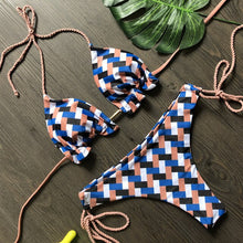 Load image into Gallery viewer, Women&#39;s Striped beach Floral Sexy Suits Low Waist Young Style
