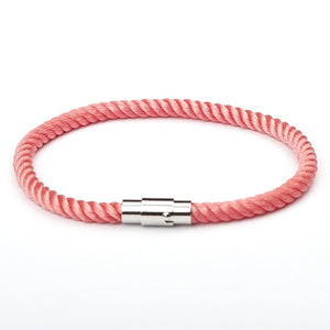 New Fashion Rope Bracelet Men Women Copper Magnetic Clasp Male Bracelets Bangles Jewelry Summer Style Couple Bracelets SL021