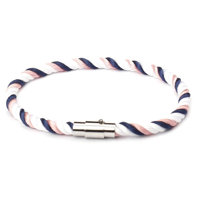 New Fashion Rope Bracelet Men Women Copper Magnetic Clasp Male Bracelets Bangles Jewelry Summer Style Couple Bracelets SL021