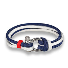 Load image into Gallery viewer, New Arrival Fashion Jewelry Navy Style Sport Camping Parachute Cord Survival Bracelet Men with Stainless Steel Shackle Buckle
