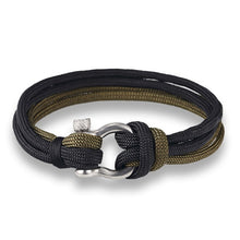 Load image into Gallery viewer, New Arrival Fashion Jewelry Navy Style Sport Camping Parachute Cord Survival Bracelet Men with Stainless Steel Shackle Buckle
