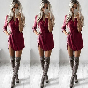 Loose Long Sleeve Solid Chiffion Blouse Shirt