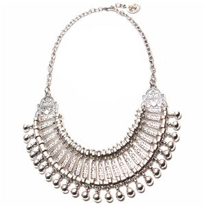 Collar Coin Necklace & Pendant Vintage Crystal