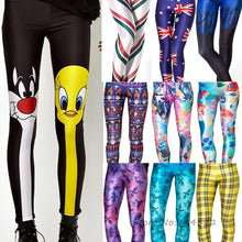 Load image into Gallery viewer, 4XL 2018 Women Galaxy Leggings Animal Donald Duck Cartoon Characters Mermaid Printed Leggings Pants Black Milk Leggins G L-1467
