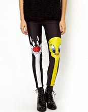 Load image into Gallery viewer, 4XL 2018 Women Galaxy Leggings Animal Donald Duck Cartoon Characters Mermaid Printed Leggings Pants Black Milk Leggins G L-1467
