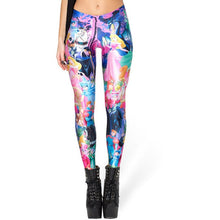 Load image into Gallery viewer, 4XL 2018 Women Galaxy Leggings Animal Donald Duck Cartoon Characters Mermaid Printed Leggings Pants Black Milk Leggins G L-1467
