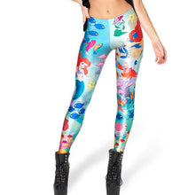 Load image into Gallery viewer, 4XL 2018 Women Galaxy Leggings Animal Donald Duck Cartoon Characters Mermaid Printed Leggings Pants Black Milk Leggins G L-1467
