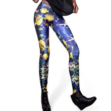 Load image into Gallery viewer, 4XL 2018 Women Galaxy Leggings Animal Donald Duck Cartoon Characters Mermaid Printed Leggings Pants Black Milk Leggins G L-1467
