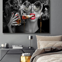 Load image into Gallery viewer, Burning Money Smoking Clouds Wall Art prints
