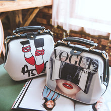 Load image into Gallery viewer, Luxury Handbags Women Bags Designer Leather Fashion Shoulder Bags Cartoon Pattern Small Crossbody Messenger Doctor Bags Female
