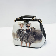 Load image into Gallery viewer, Luxury Handbags Women Bags Designer Leather Fashion Shoulder Bags Cartoon Pattern Small Crossbody Messenger Doctor Bags Female
