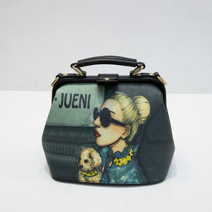 Luxury Handbags Women Bags Designer Leather Fashion Shoulder Bags Cartoon Pattern Small Crossbody Messenger Doctor Bags Female
