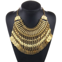 Load image into Gallery viewer, Collar Coin Necklace &amp; Pendant Vintage Crystal
