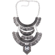 Load image into Gallery viewer, Collar Coin Necklace &amp; Pendant Vintage Crystal
